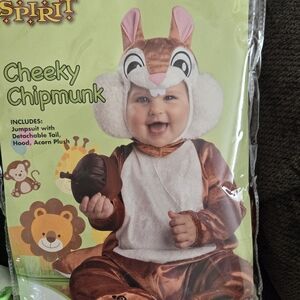 Spirit Cheeky Chipmunk Costume for Kids - Brown and White